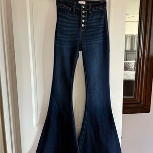 Women's Dark Blue Flare Jeans